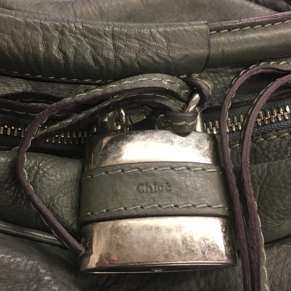 Auth Chloe Paddington Grey leather bag - Picture 6 of 8